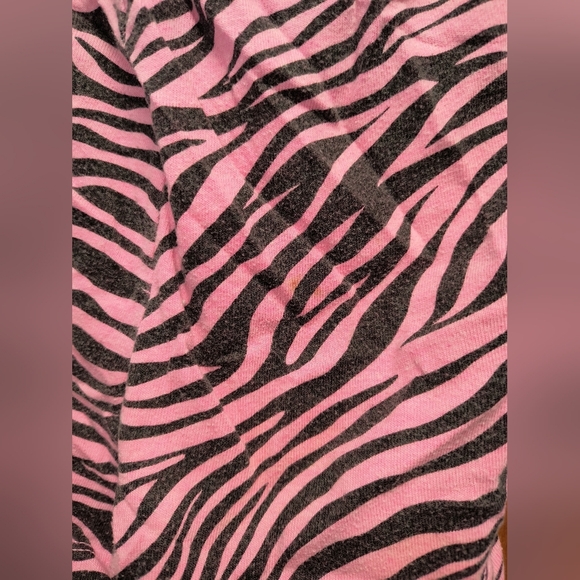Pink & Black Zebra Large Shorts Athletic/ Sleep Short women's large L 11-13 - Picture 4 of 6